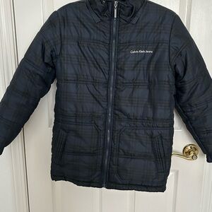 Calvin Klein Jeans Boys Navy Puffer Jacket Size LARGE (14/16)